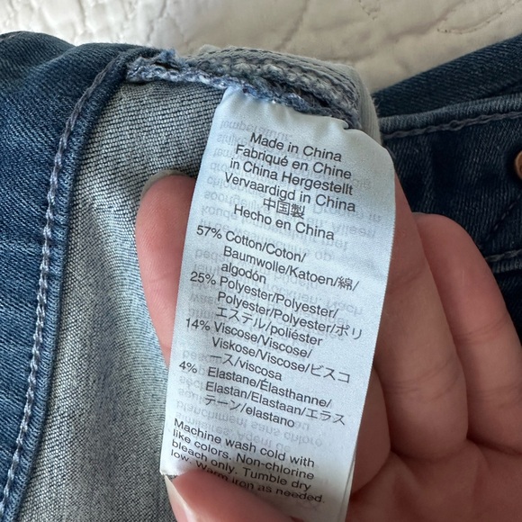 Madewell 10" High Rise Skinny Jeans Distressed Size 28 Stretch Raw Hem - Picture 6 of 10